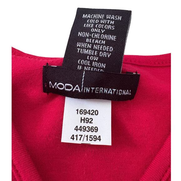 Moda International Y2K O Ring Halter Tank Top Candy Apple Red Holiday M New - Picture 4 of 7